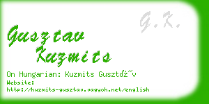 gusztav kuzmits business card